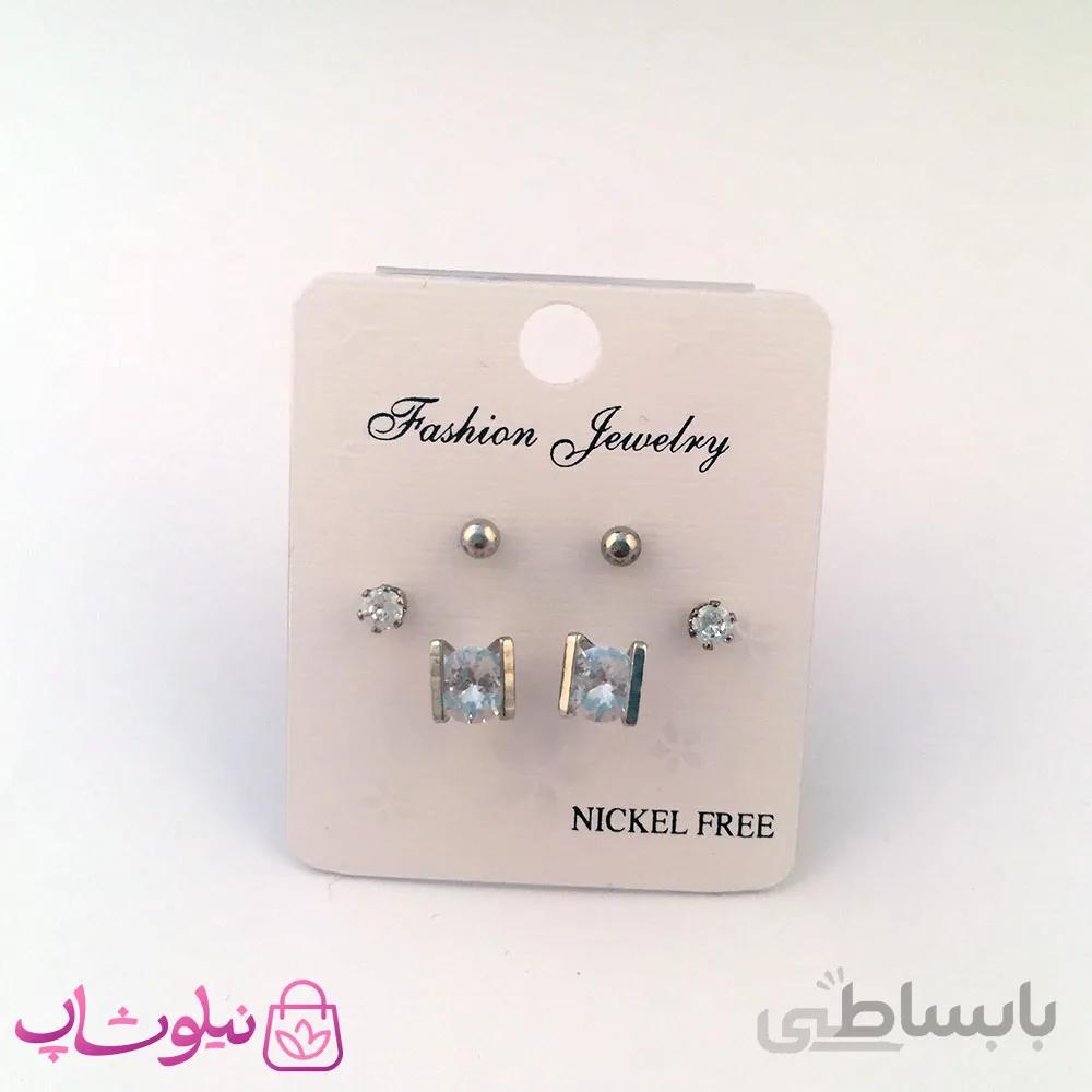 گوشواره سه سوراخ طرح فشن کد 504-1