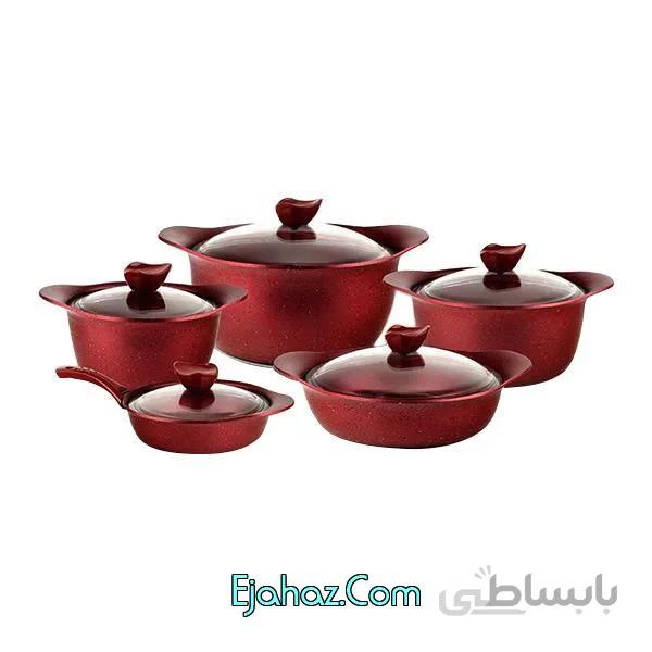 سرویس پخت و پز قابلمه چدن 10 پارچه وایکینگ مدل 5918