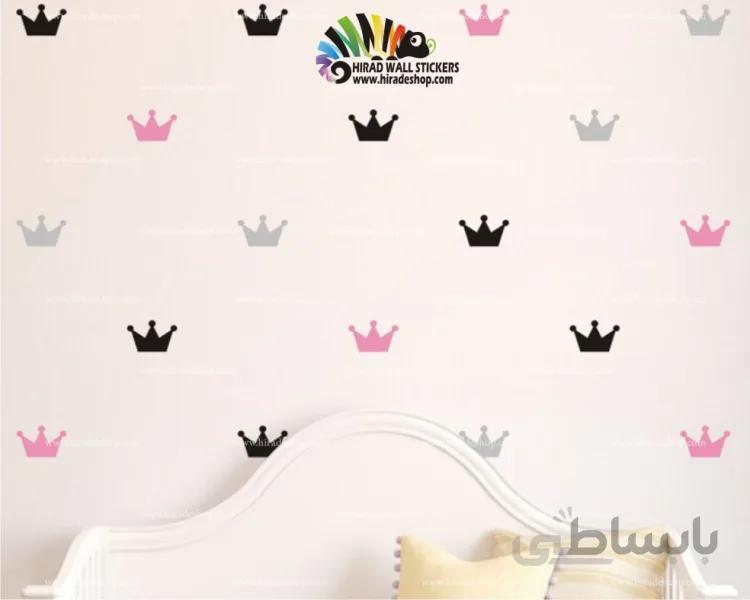 استیکر اتاق کودک تاج تکرارشدنی crown wall sticker کد h485