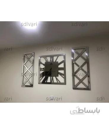 ست ساعت دیواری و گوشواره آینه ای طرح سهیلا