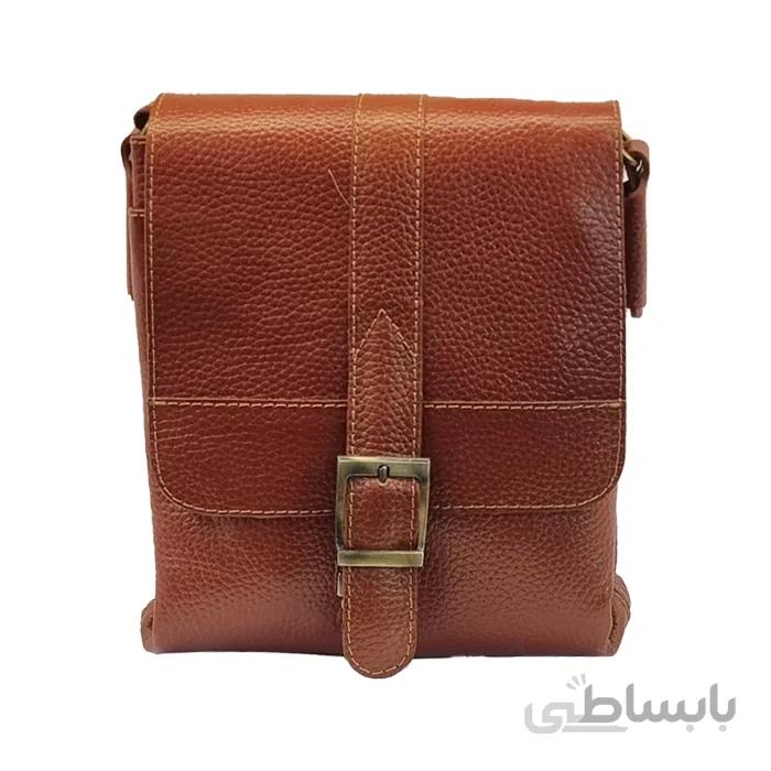 کیف دوشی چرم طبیعی فلوتر سه فایله