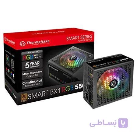 Thermaltake Smart BX1 RGB 80 برنز 550W SLI / Crossfire Haswell Ready Power Continuous ATX 12V v2.31 / EPS 12V منبع تغذیه غیر مدولار PS-SPR-0550NHFABU-1