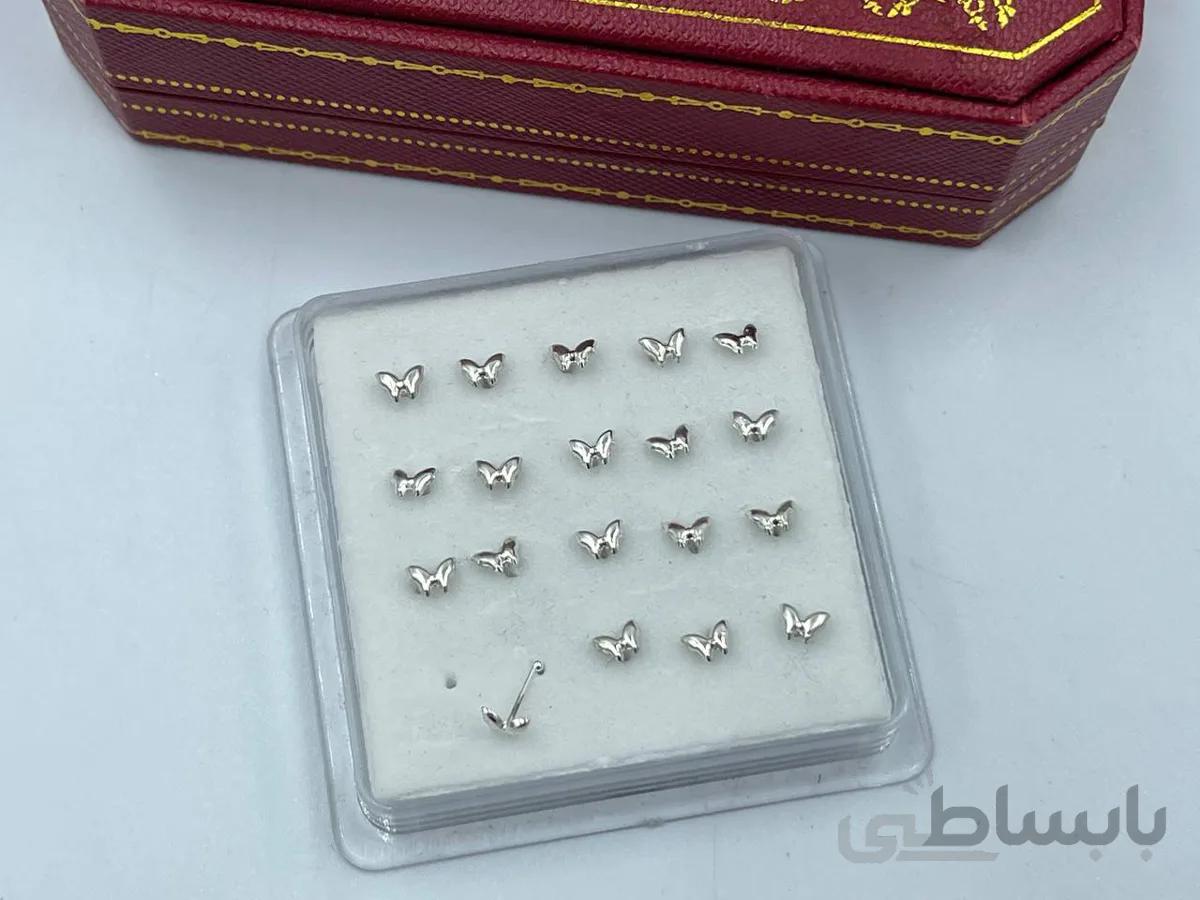 پیرسینگ بینی طرح پروانه