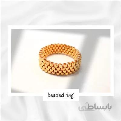 انگشتر منجوق میوکی با روکش طلای 24 عیار