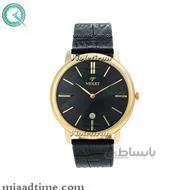 ساعت مچی ویولت مردانه گرد طلایی صفحه مشکی کد 0424/2G