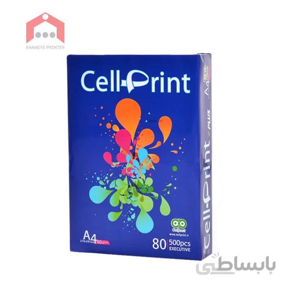 کاغذ 80 گرمی سل پرینت پلاس سایز A4 بسته 500 برگه ایی ا Cell print plus A4 paper