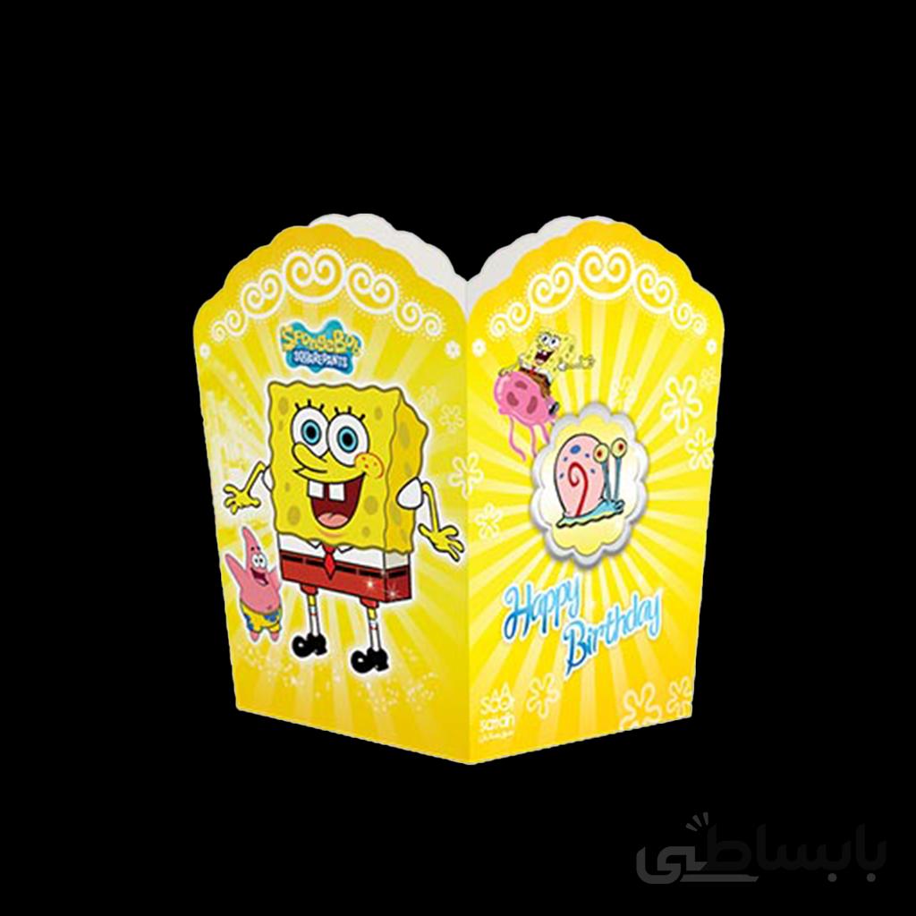 جعبه پاپ کورن تم تولد باب اسفنجی