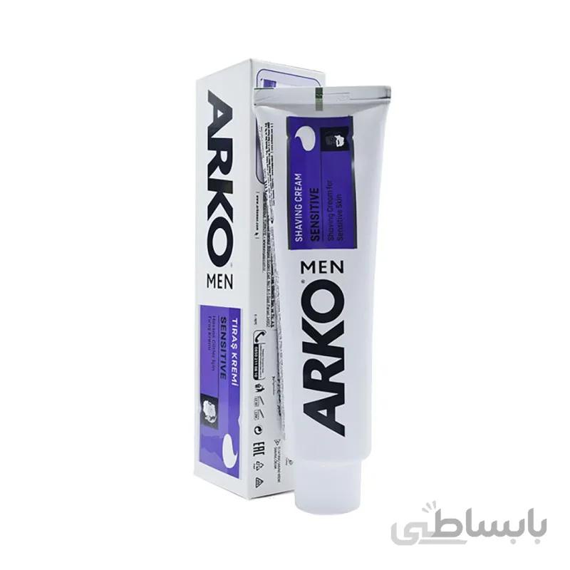 خمیر اصلاح اکسترا سنسیتیو اویاپ 100 گرم ا ARKO MEN Sensitive Shaving Cream 100 g