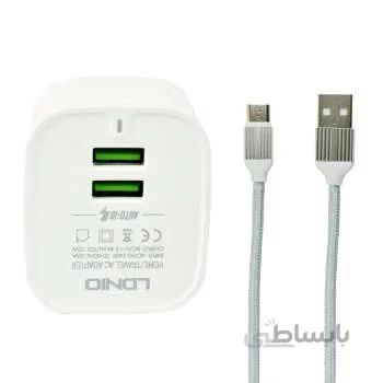 شارژر دیواری الدینیو مدل A201 به همراه کابل تبدیل microUSB