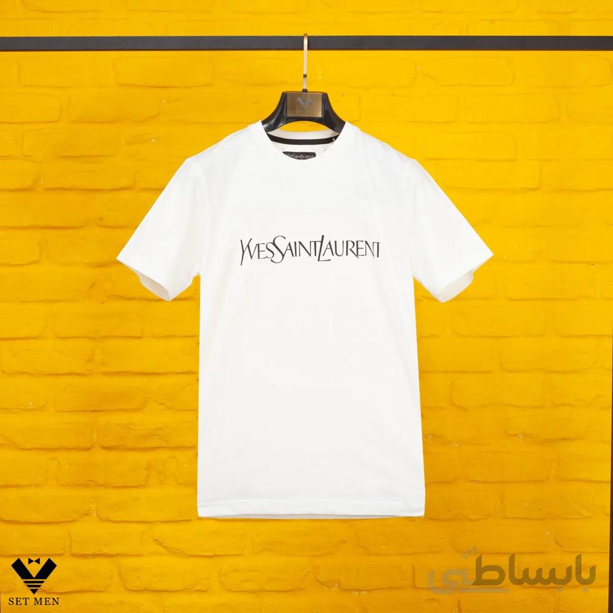 تیشرت یقه گردtg196 YVEsSAINTLAURENT