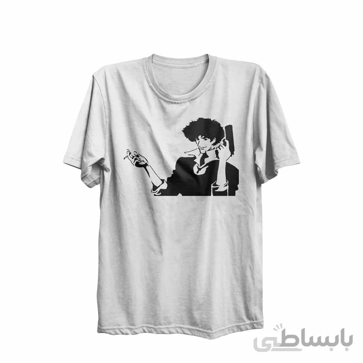 تیشرت یقه گرد سفید طرح انیمه کابوی بیباپ Cowboy Bebop کد KCT10460 کد 284824