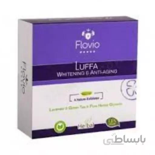 صابون گلیسیرینه لوفا حاوی لاوندر Flovio ا Flovio Luffa Whitening & Anti-aging Soap