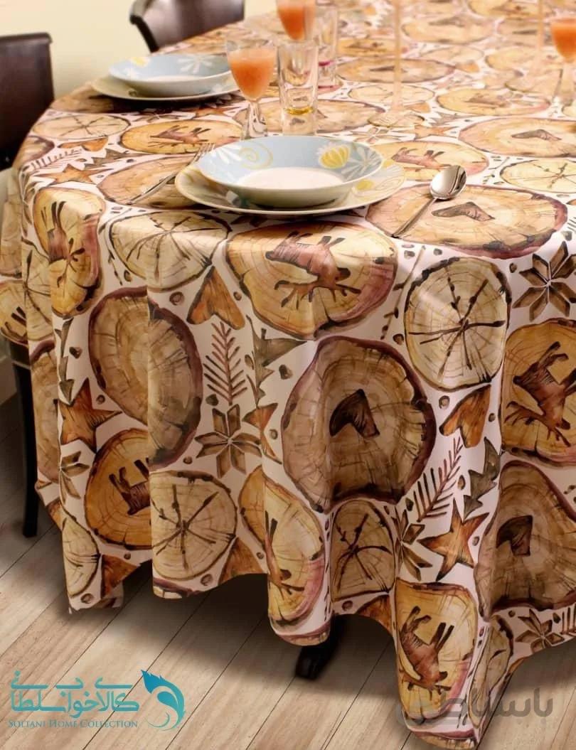 رومیزی طرح چوب مستطیل