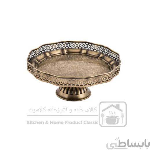 میوه خوری گرد صدفی پایه بلند آنتیک کد ۳۹۴۲