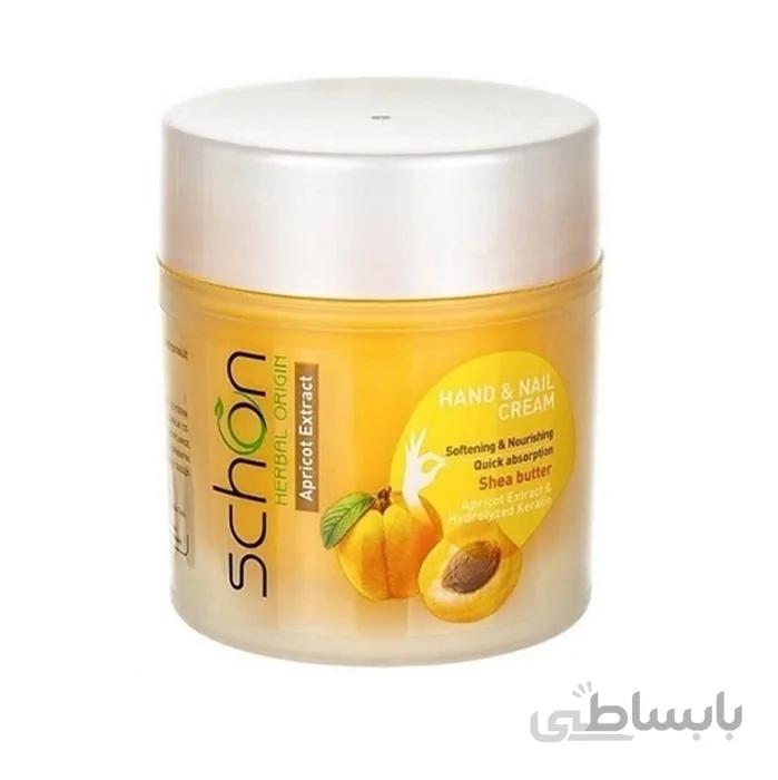 کرم دست و ناخن حاوی عصاره زردآلو شون - 150 میلی لیتر ا Schon Apricot Extract Hand & Face Cream - 150 ml
