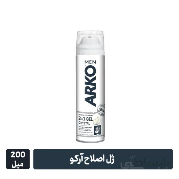 ژل اصلاح صورت مردانه آرکو ۲۰۰ میل مدل CRYSTAL