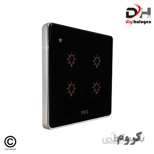 کلید لمسی هوشمند 4 پل دور کروم اف ای سی کد SW04