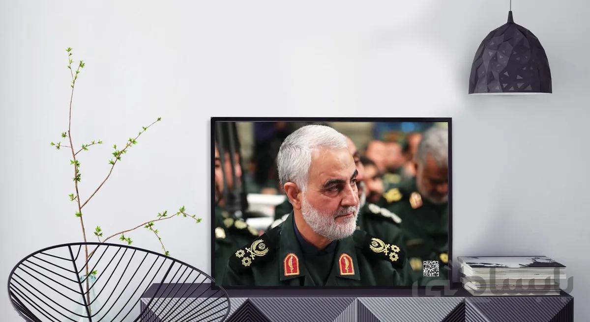 تابلو طرح سردار سلیمانی 5 (QR-CODE)