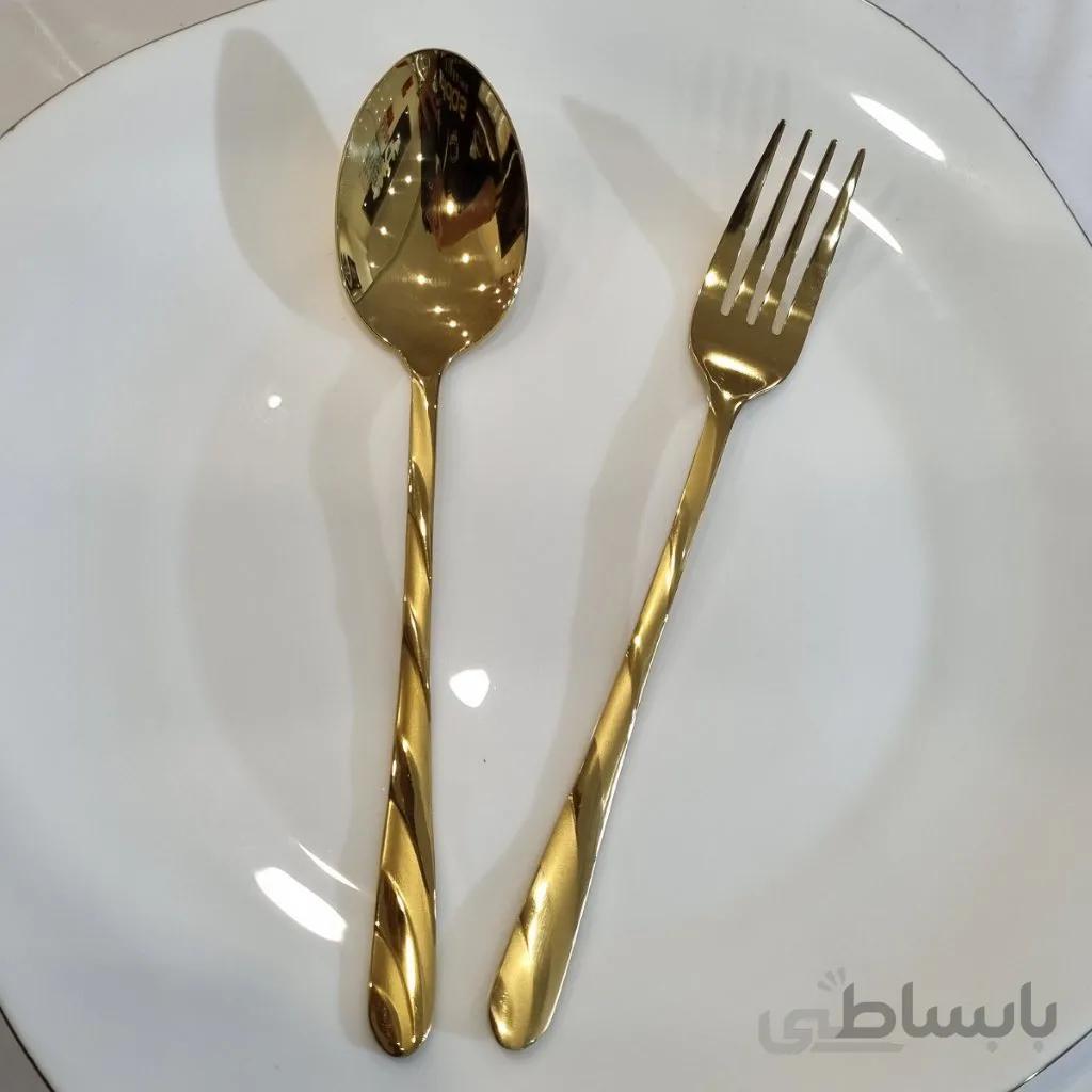 سرویس قاشق چنگال یونیک طلایی