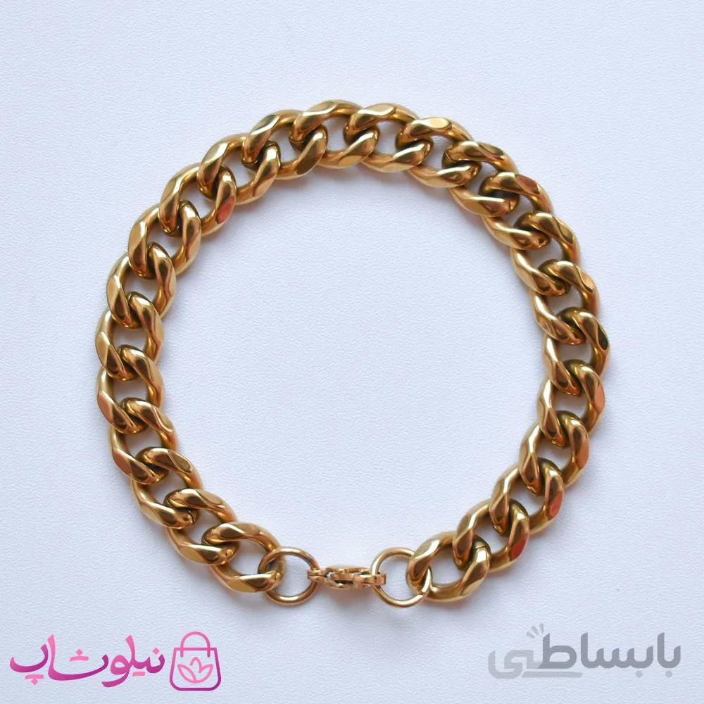 دستبند استیل مردانه طرح کارتیه کد 200-1
