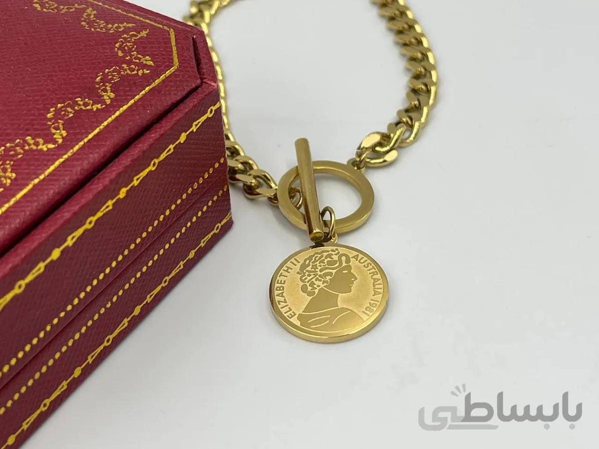 دستبند الیزابت با قفل T و قفل زنجیری