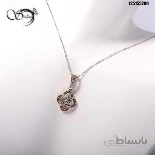 گردنبند نقره سیاه قلم کوچک کد:۱۳۰۲