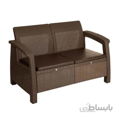 مبل حصیر بافت دونفره مدل BB-5983