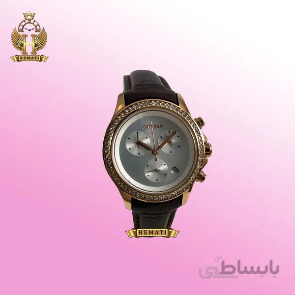 ساعت زنانه سیتیزن سه موتوره بند چرم قهوه ای مدل N-17139L CTL111