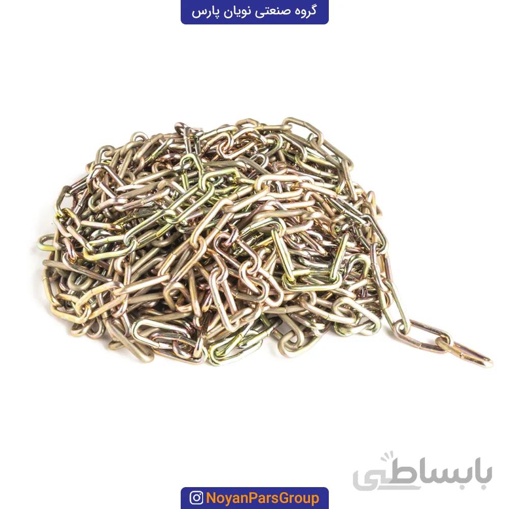 زنجیر 10 متری سایز 3 دانه ریز آبکاری طلایی نویان پارس