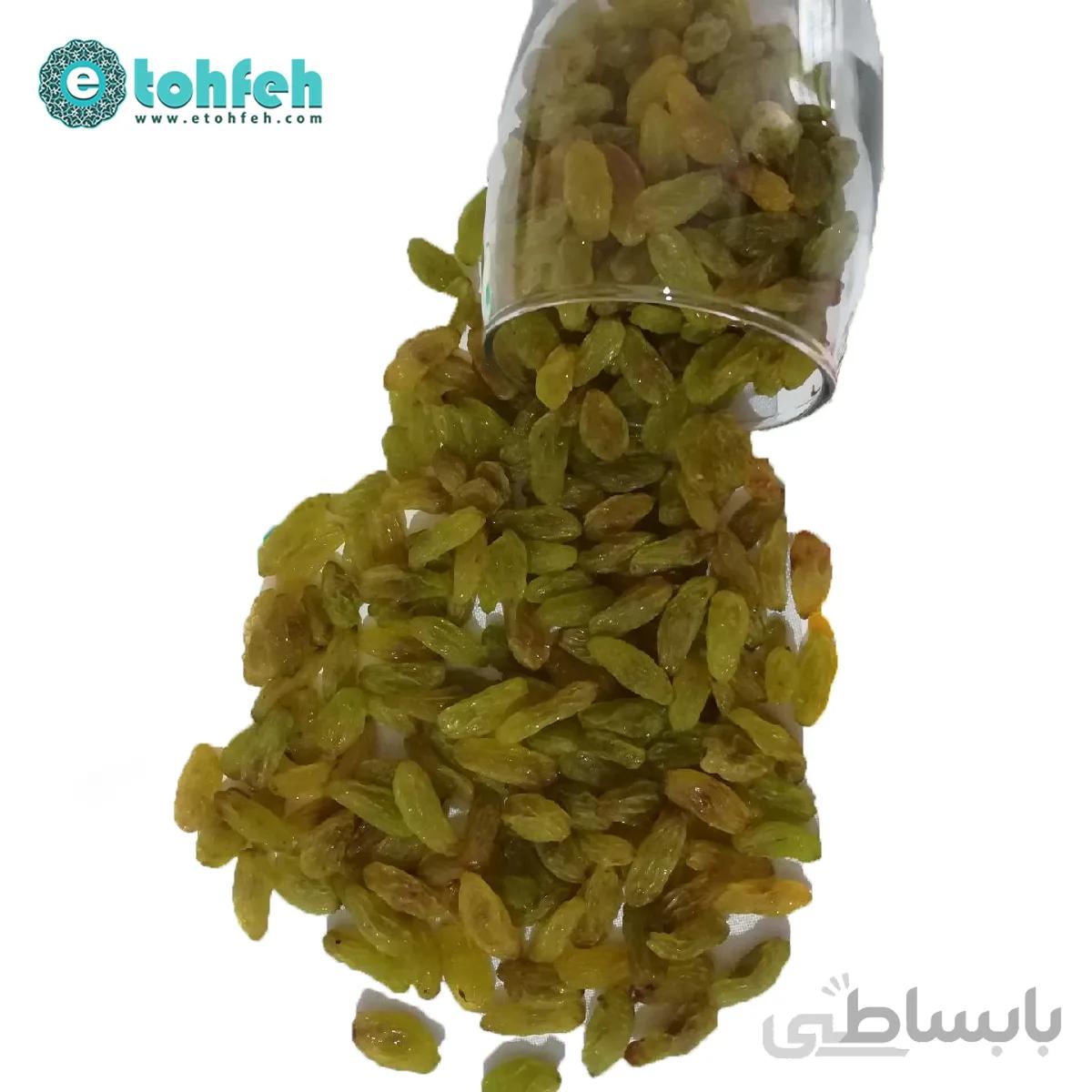 کشمش سبز قلمی 3 کیلویی درجه یک
