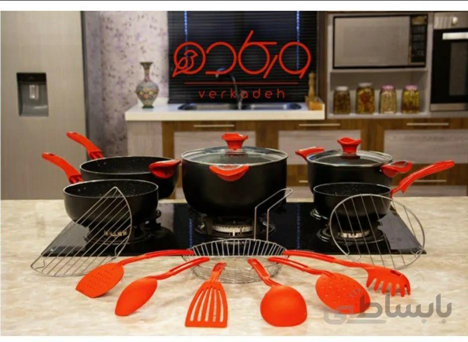 سرویس قابلمه گرانیت 18 پارچه ورکاده