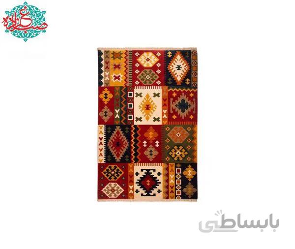 فرش ساوین طرح کوکب کد FSM52 زمینه قرمز