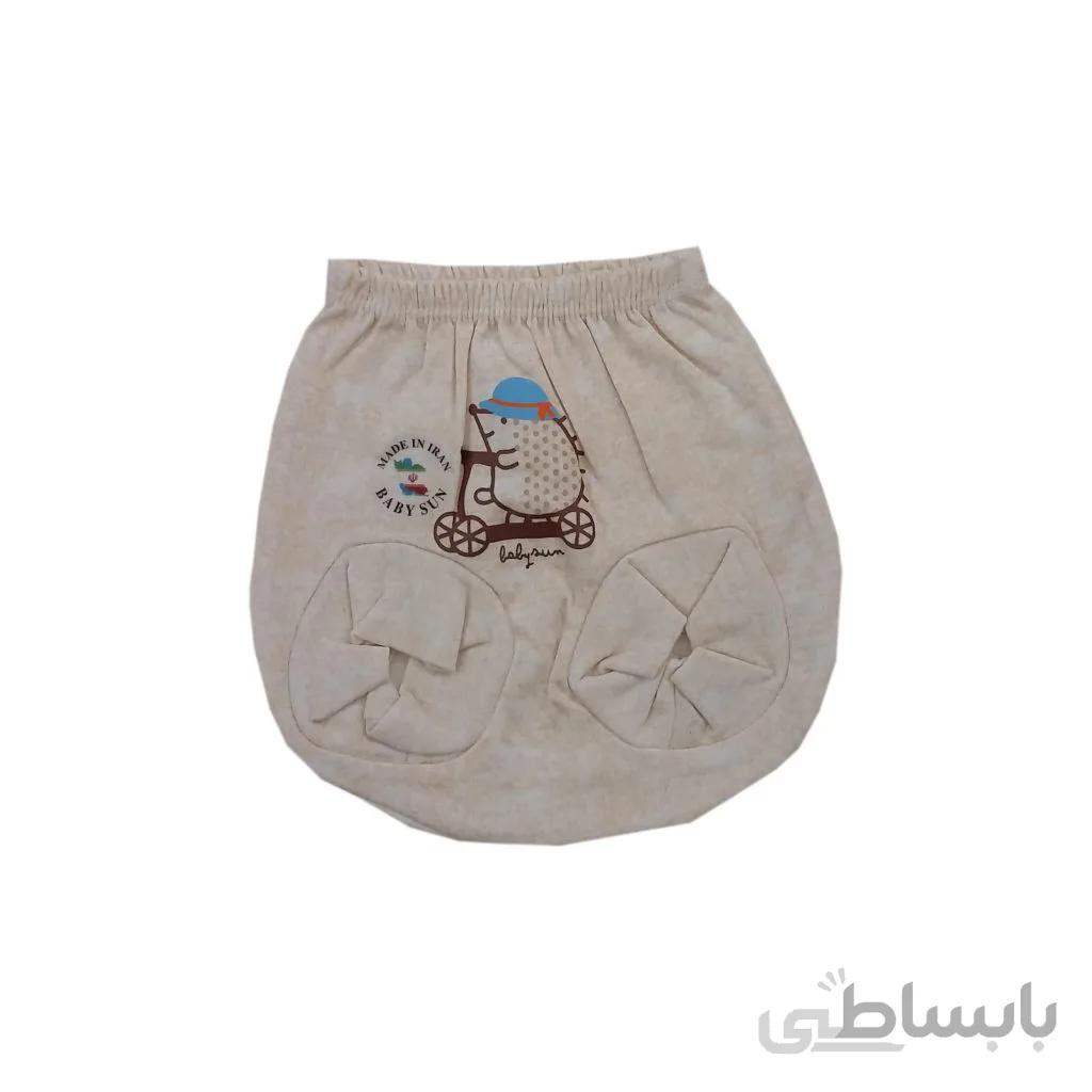شورت نوزادی بی بی سان طرح جوجه تیغی