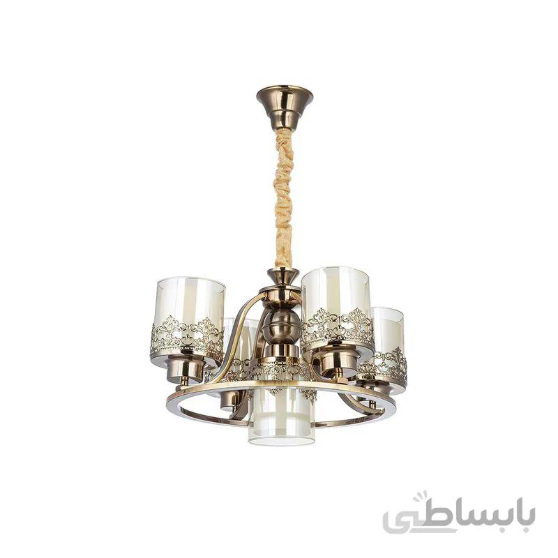 لوستر 5 شعله چشمه نور مدل N2663-4+1