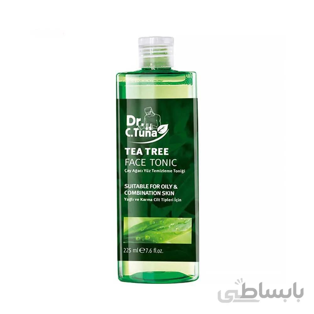 تونیک صورت چای سبز دکتر سیتونا مدل tea tree در حجم 225 میلی لیتر ا dr ctuna tea tree face tonic 225ml