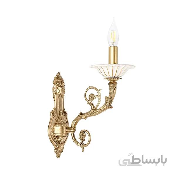 چراغ دیواری تک شعله چشمه نور کد C2905/1W-A آنتیک