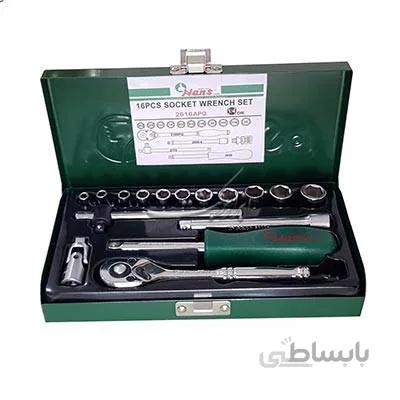 جعبه بکس 16 پارچه 1/4 هواگیری هنس (HANS) مدل 2616MPQ