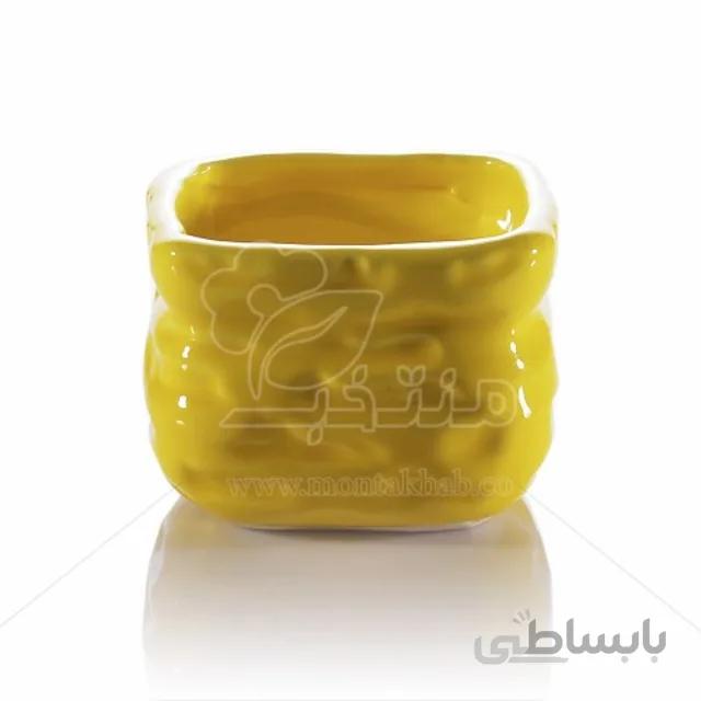 گلدان سرامیکی طرح سنگی ارتفاع 7 سانتی متر