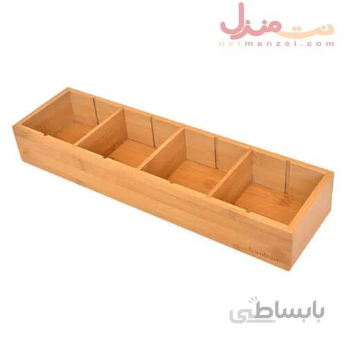 نظم دهنده کشو چوبی بامبو برند بامبوم مدل کاسا