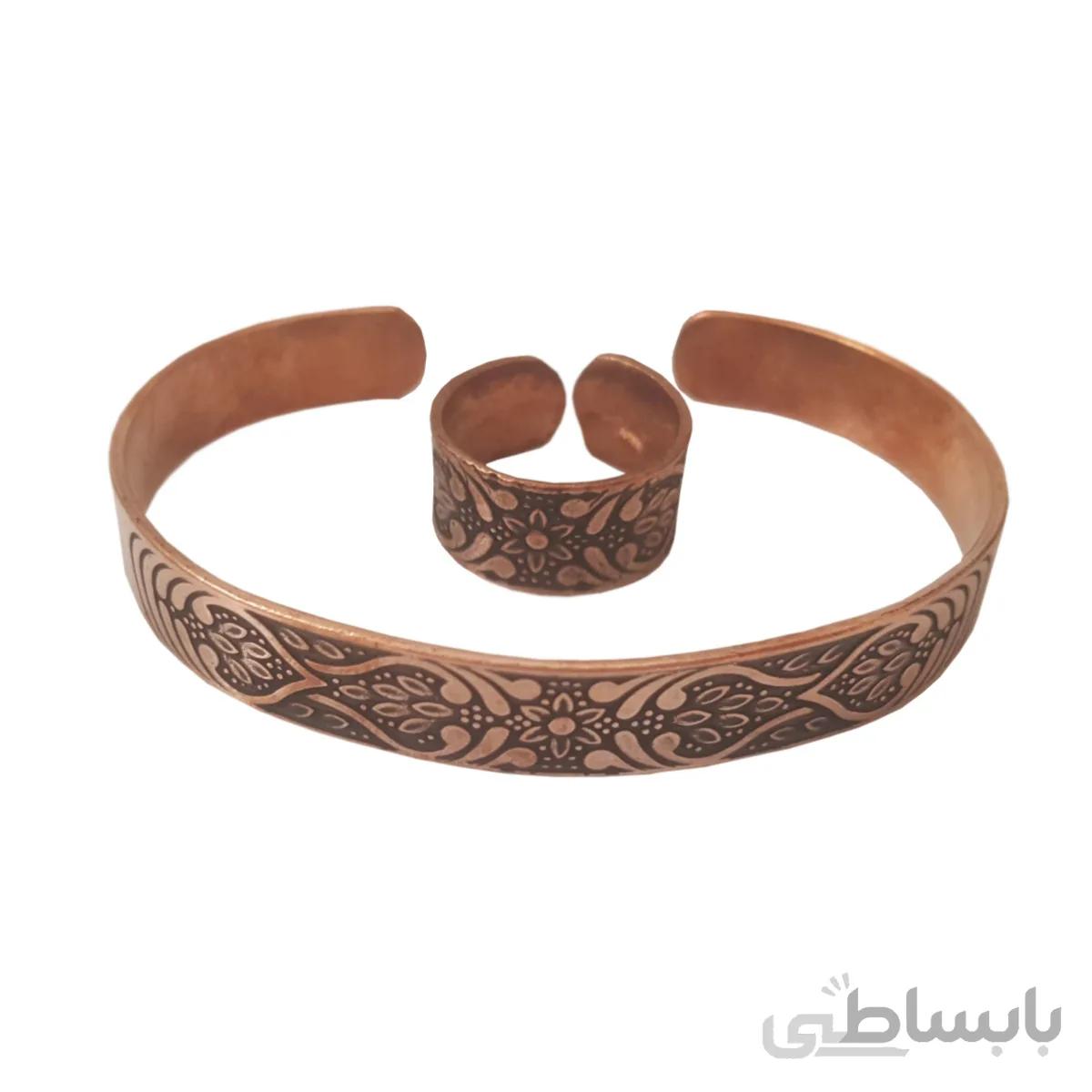 نیم ست دستبند و انگشتر یک سانتی طرح نوزاد کد JW45-2