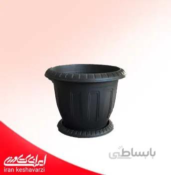 گلدان پلاستیکی گرد طرح دار کلاسیک مدل 613