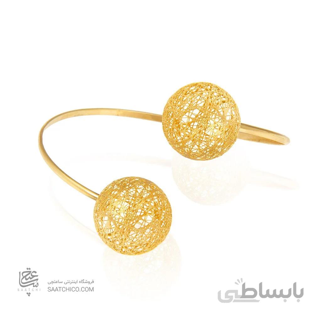 دستبند النگویی طلا زنانه طرح فیوژن گوی کد CB345