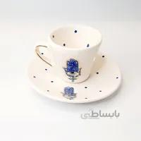 فنجان نعلبکی قهوه خوری با لاستر طلا کد ۰۸