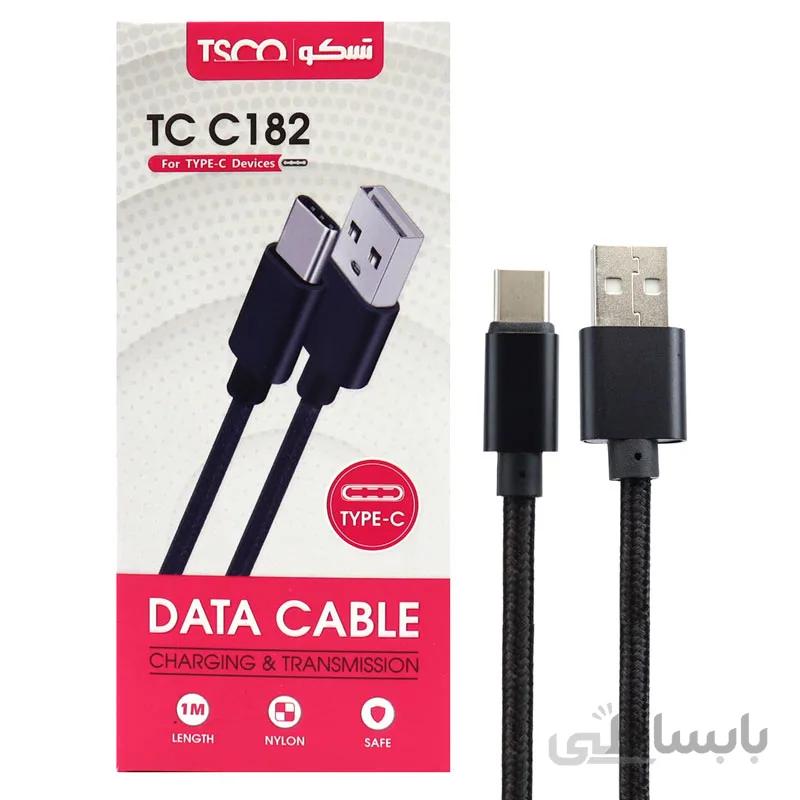 کابل TSCO TC C182 Type-C 2.1A 1m ا TSCO TC C182 2.1A 1m USB To Type-C Cable