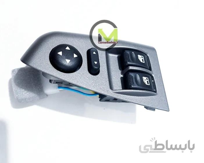 کلید شیشه بالابر ساینا و کوییک سمت راننده به همراه قاب