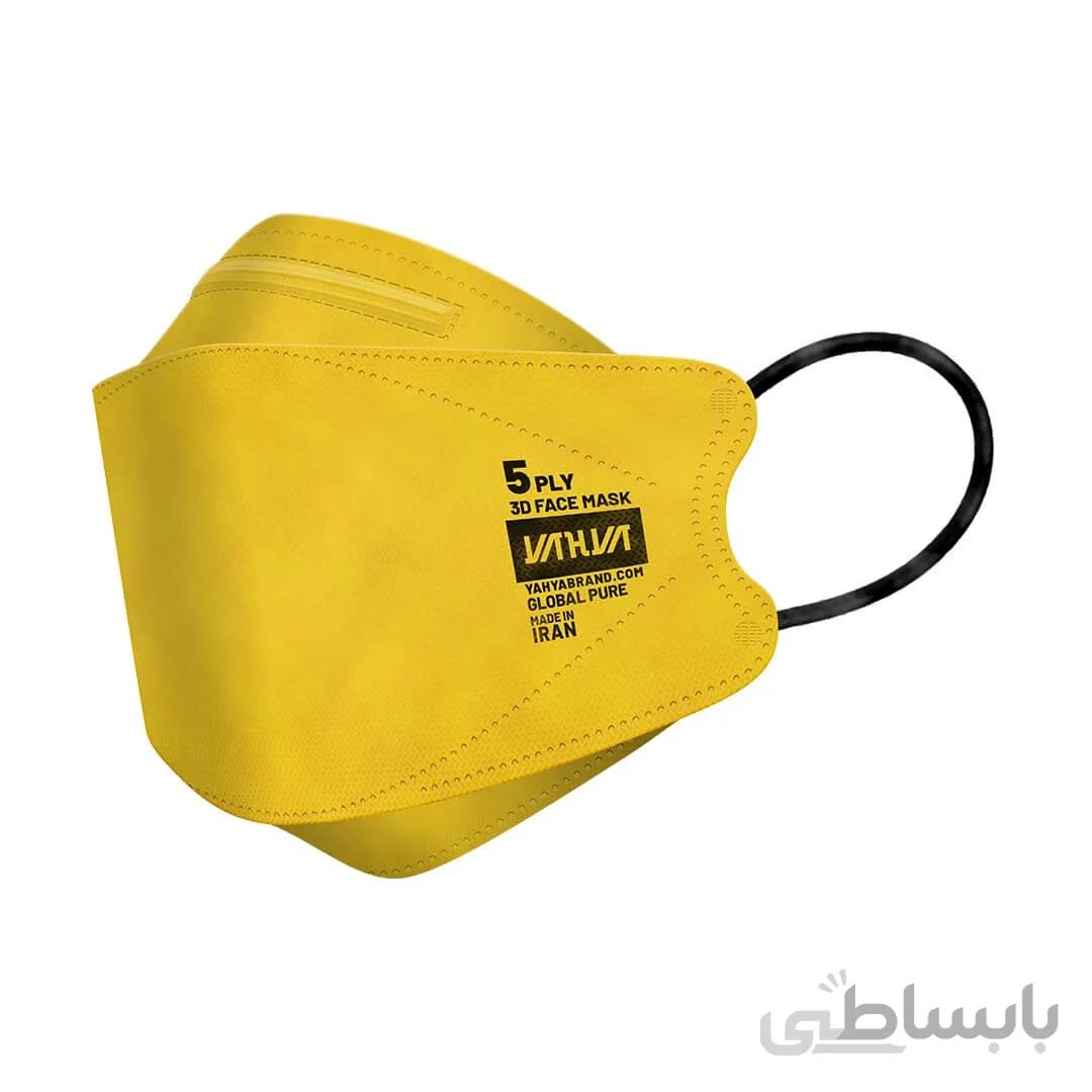 ماسک سه بعدی 5لایه کد 3D-Y زرد