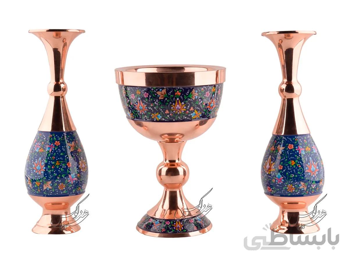 سنگاب و گلدان مس و پرداز