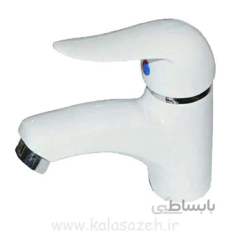 شیر روشویی سفید راهدانه مدل مهرسان