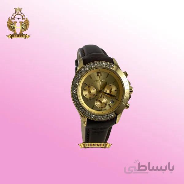 ساعت زنانه سیتیزن سه موتوره بند چرم مدل N-17137L CTL108