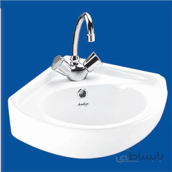 روشویی گوشه 45 آرمیتاژ بدون پایه